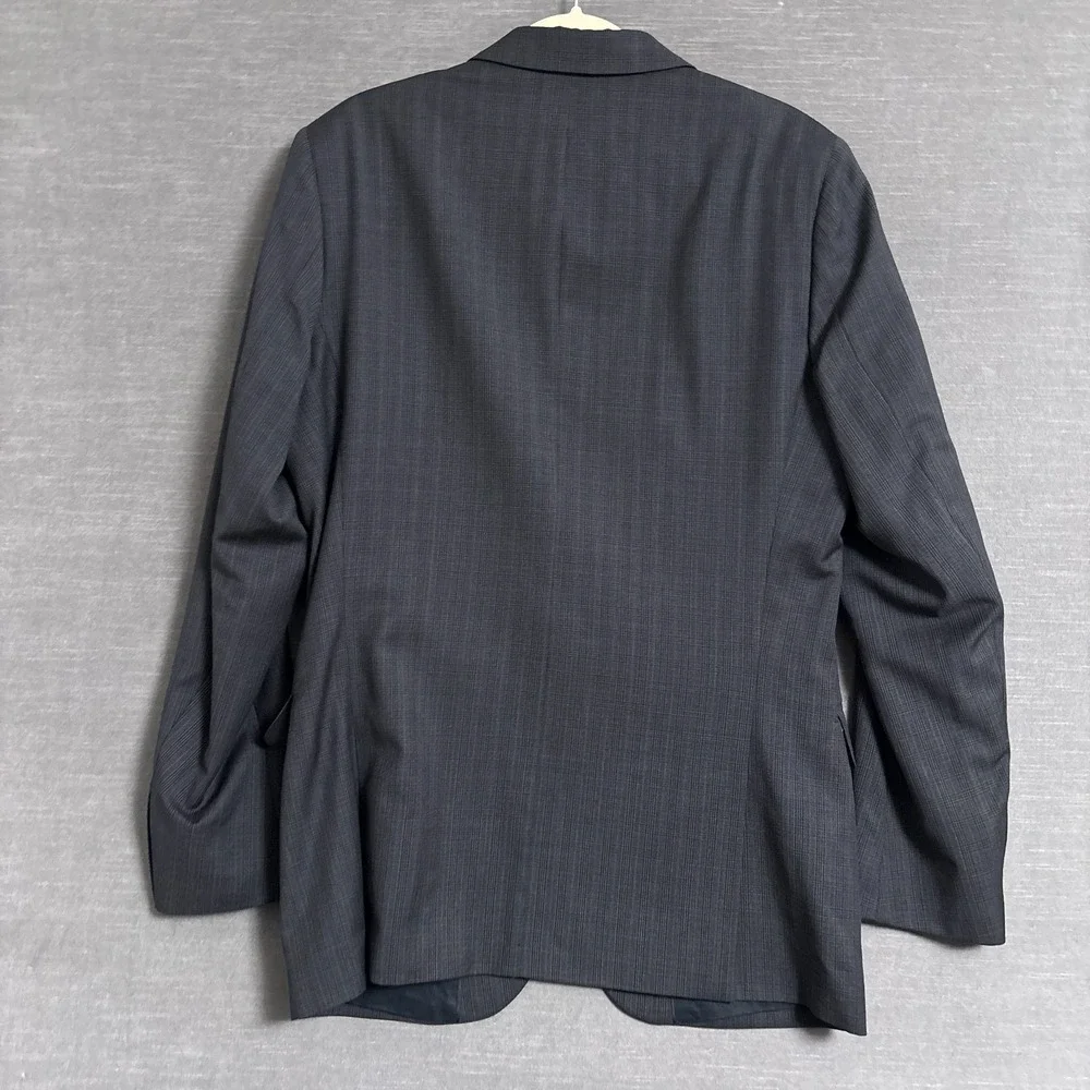 Banana Republic Sport Coat 42L Tailored Slim Fit Gray‎ Wool Glen Check Blazer